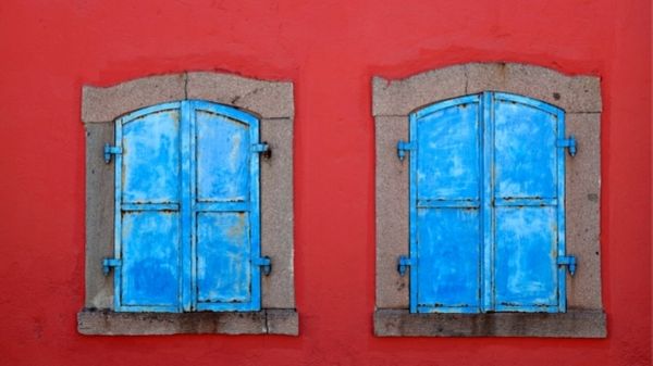 two closed windows